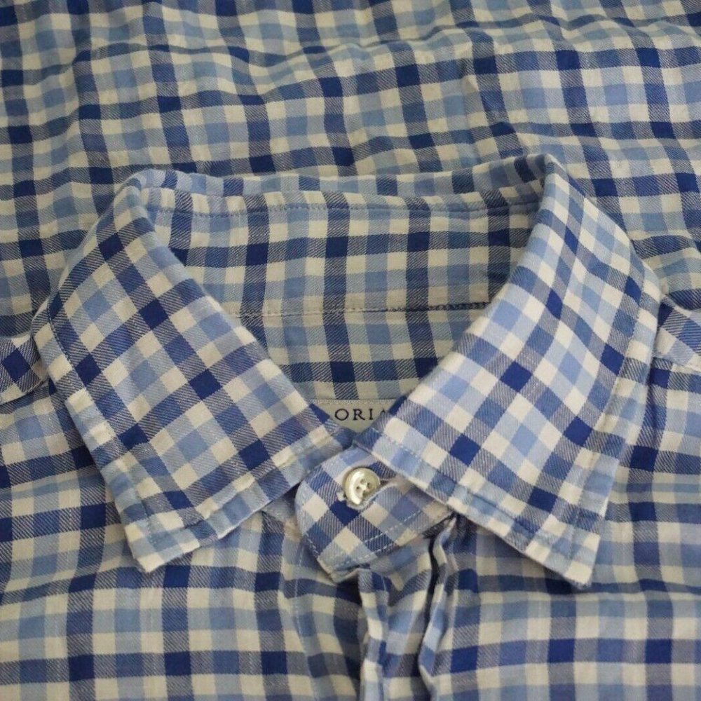 Orian Vintage Classic Light Blue Navy White Shirt